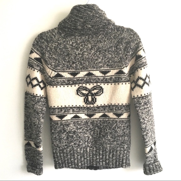 ARITZIA Sea to Sky Wool Zip Cardigan Sweater L - Picture 3 of 10